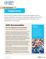 INSTANT DOWNLOAD: AICR's Facts about Supplements