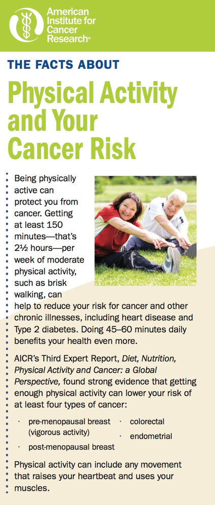 The Facts about Physical Activity and Your Cancer Risk (Pack of 25)