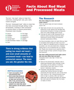 INSTANT DOWNLOAD: Facts About Red Meat and Processed Meats